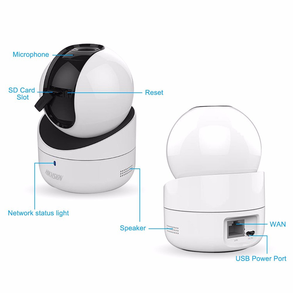 Camera IP Robot hồng ngoại Wifi 2.0 Megapixel HIKVISION DS-2CV2Q21FD-IW(B)