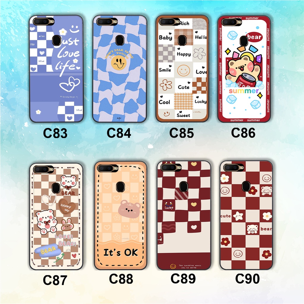 Ốp lưng Oppo A5s / A7 / F9 / A12 / Realme 2 Pro trái tim hình gấu cute cá tính, giá rẻ, cực bền