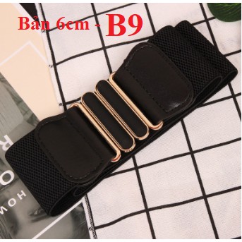 12 mẫu belt - Đai váy co dãn bản to 3cm, 6cm, 7.5cm đủ mã