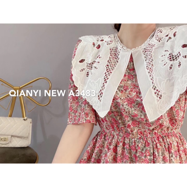 Váy hoa nhí vintage cổ lá sen Ulzzang style🌸 VFF8932 Hàng Quảng Châu