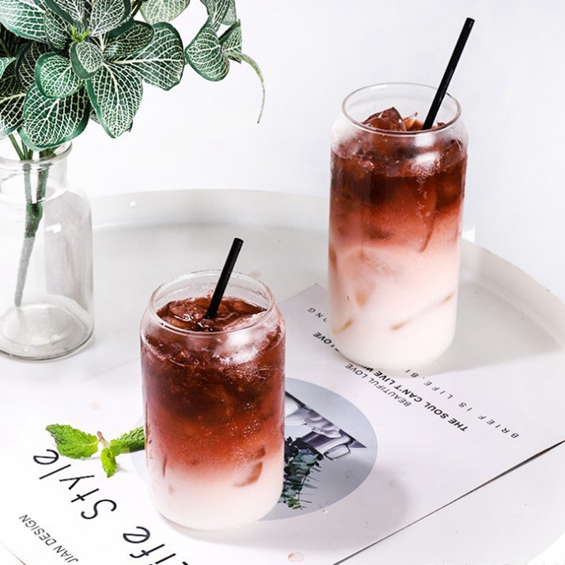 Set 4 Ly Thủy Tinh Uống Nước Trái Cây / Bia / Nước Ép Thiết Kế Đơn Giản Thời Trang