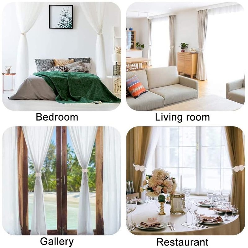 [ Featured ] 1 Dây Buộc rèm cửa sổ Từ Tính Hình Bát Giác Có Giá Đỡ