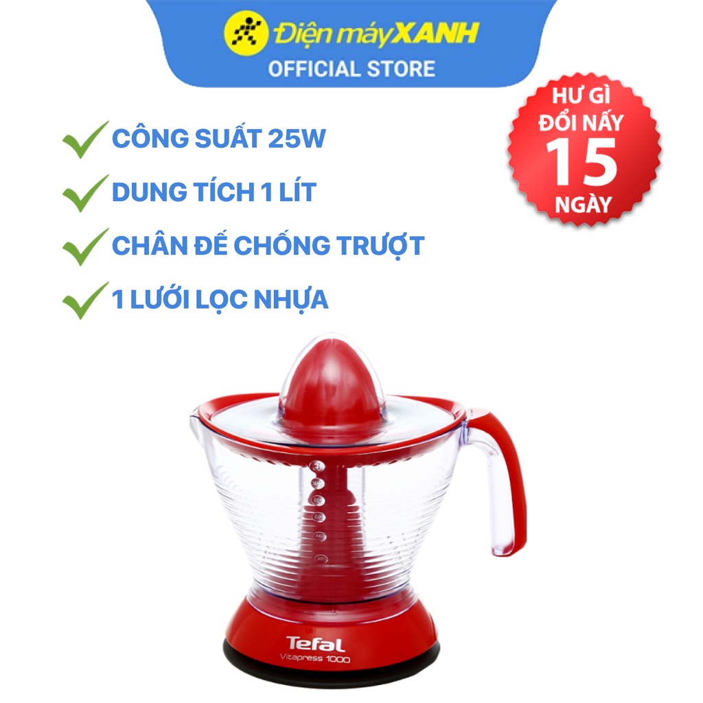 [Mã ELMALL10 giảm 10% đơn 500K] Máy vắt cam Tefal Vitapress 25W ZP302538