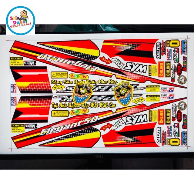 Tem rời elegant spark đỏ đen