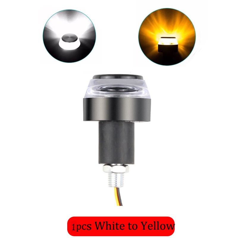 1 Đèn LED Tín Hiệu DC 12V Ánh Sáng Trắng / Vàng Gắn Tay Lái Xe Máy / Tàu Thuyền