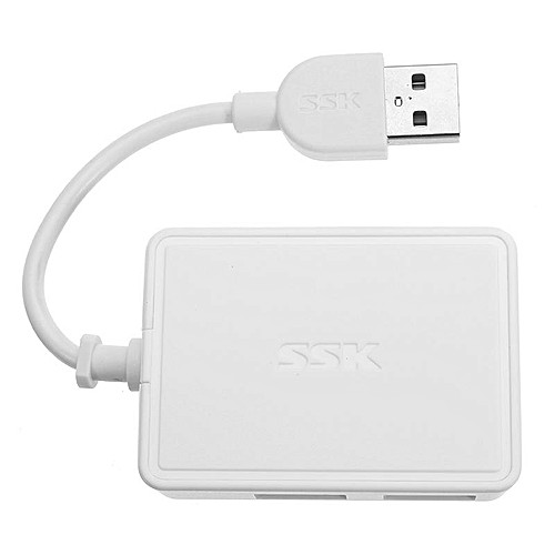 Hub USb bộ chia tín hiệu USB 2.0  từ 1 ra 4 cổng SSK SHU 200 màu trắng, đen