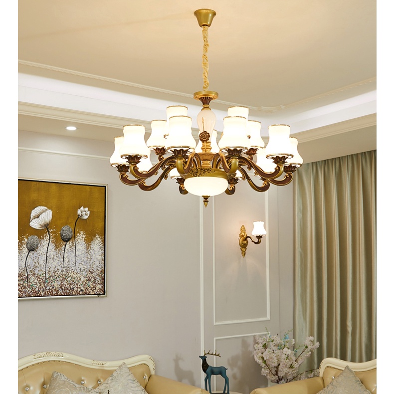 Đèn chùm phong cách Châu Âu trang trí phong khách sang trọng - Đèn trang trí gia đình, nhà hàng, phòng khách, phòng ngủ