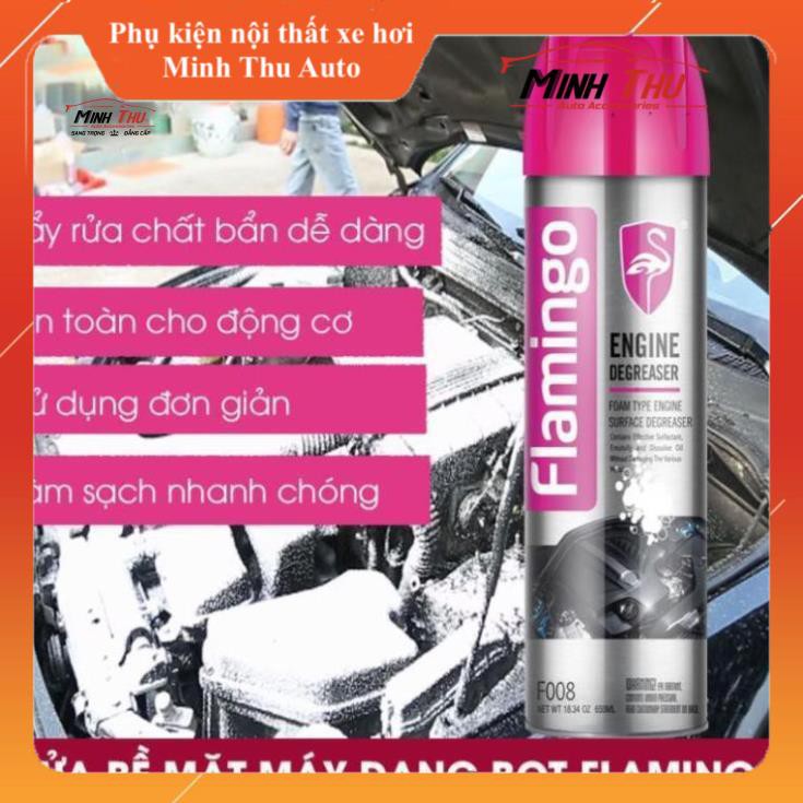 Bình Xịt Vệ Sinh Mặt Máy Khoang Máy Dạng Bọt Flamingo F008 650m