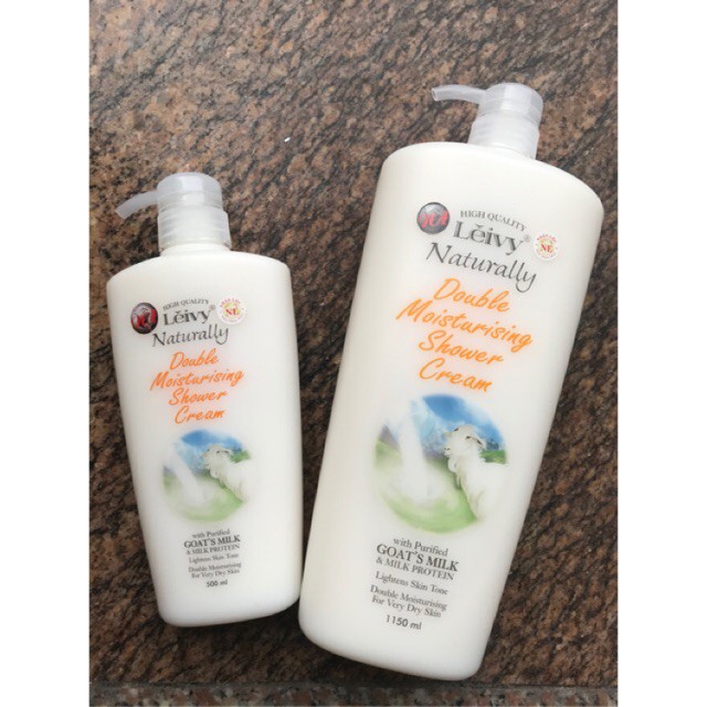 Sữa Tắm Dê LEIVY Naturally Double Moisturising Shower Cream 500ml