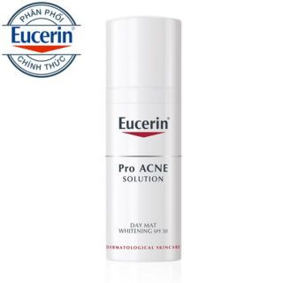 Kem dưỡng trắng, chống nắng ban ngày cho da mụn eucerin pro acne day mat whitening spf30
