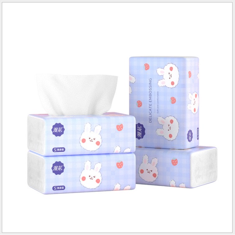 khăn giấy hình gấu trúc Sipiao siêu dai, giấy ăn con thỏ mềm mịn thấm hút tốt