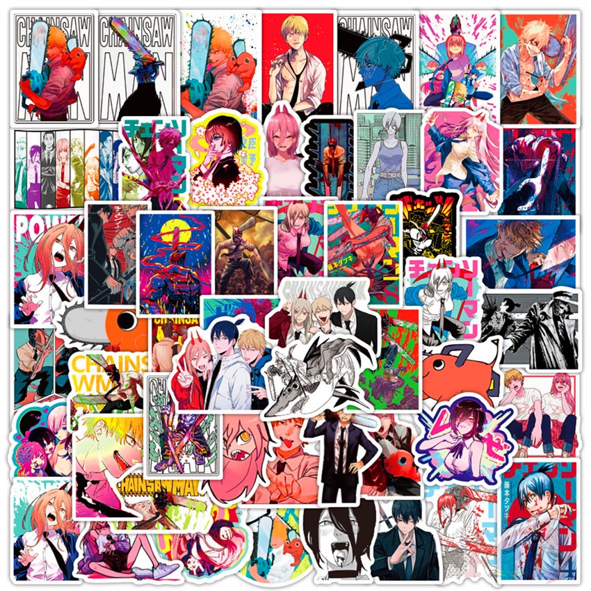 100Pcs/Set ❉ Chainsaw Man Series B Stickers ❉ Anime Pochita DIY Fashion Waterproof Doodle Stickers