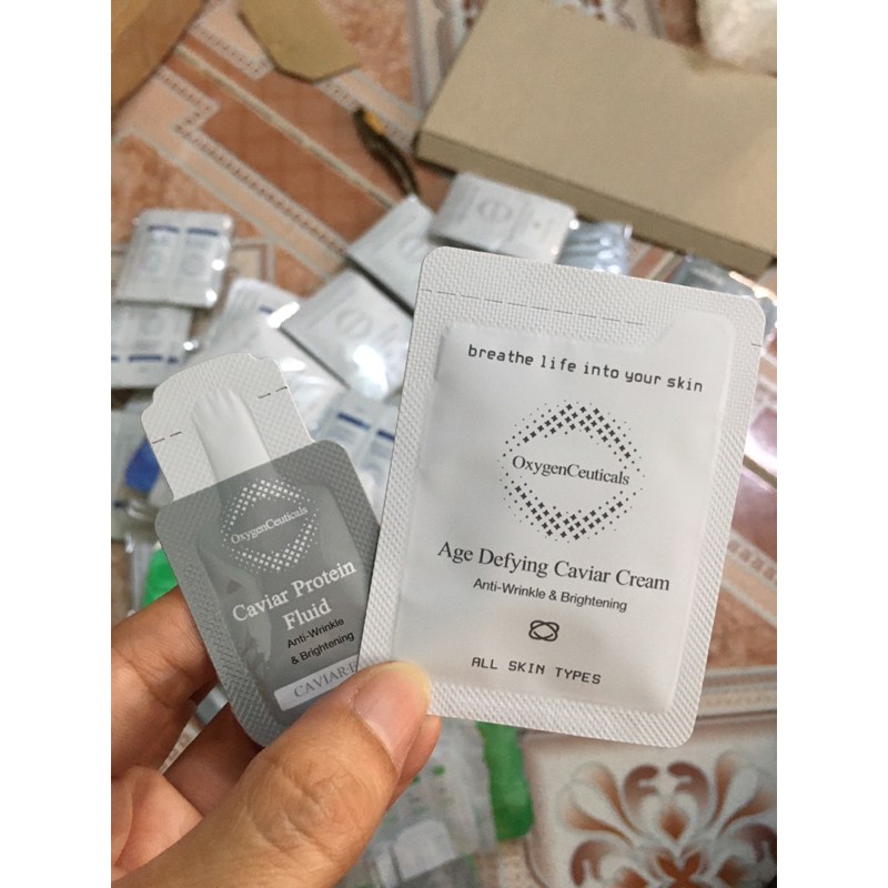 OXYGEN SAMPLE❤️FREESHIP❤️ CÁC LOẠI SAMPLE OXYEN PHYTO, B5, SET KEM TRỨNG CÁ, SET KEM GLUTATHION TONEUP