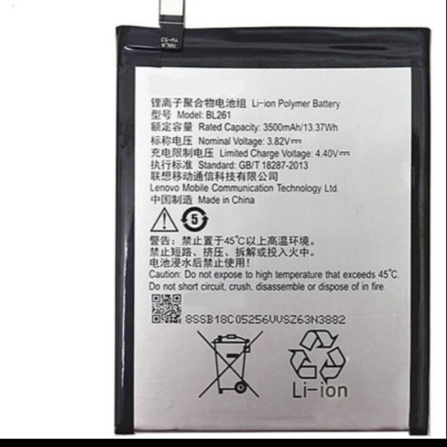Thay pin Lenovo Vibe K5 Note (BL261) 3500mAh bảo hành 6 tháng