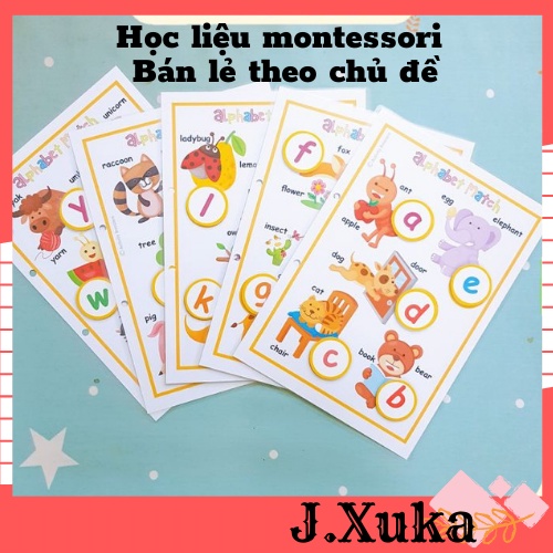 Học liệu bóc dán Montessori cho bé theo yêu cầu J15