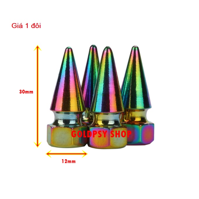 Ốc chân van ô tô xe máy 7 màu titan - Ốc chụp van vòi xe máy 7 màu trang trí