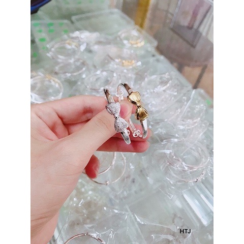 Lắc tay bạc thật mặt nơ xinh xắn cho bé gái - Kho sỉ bạc Nhất Linh