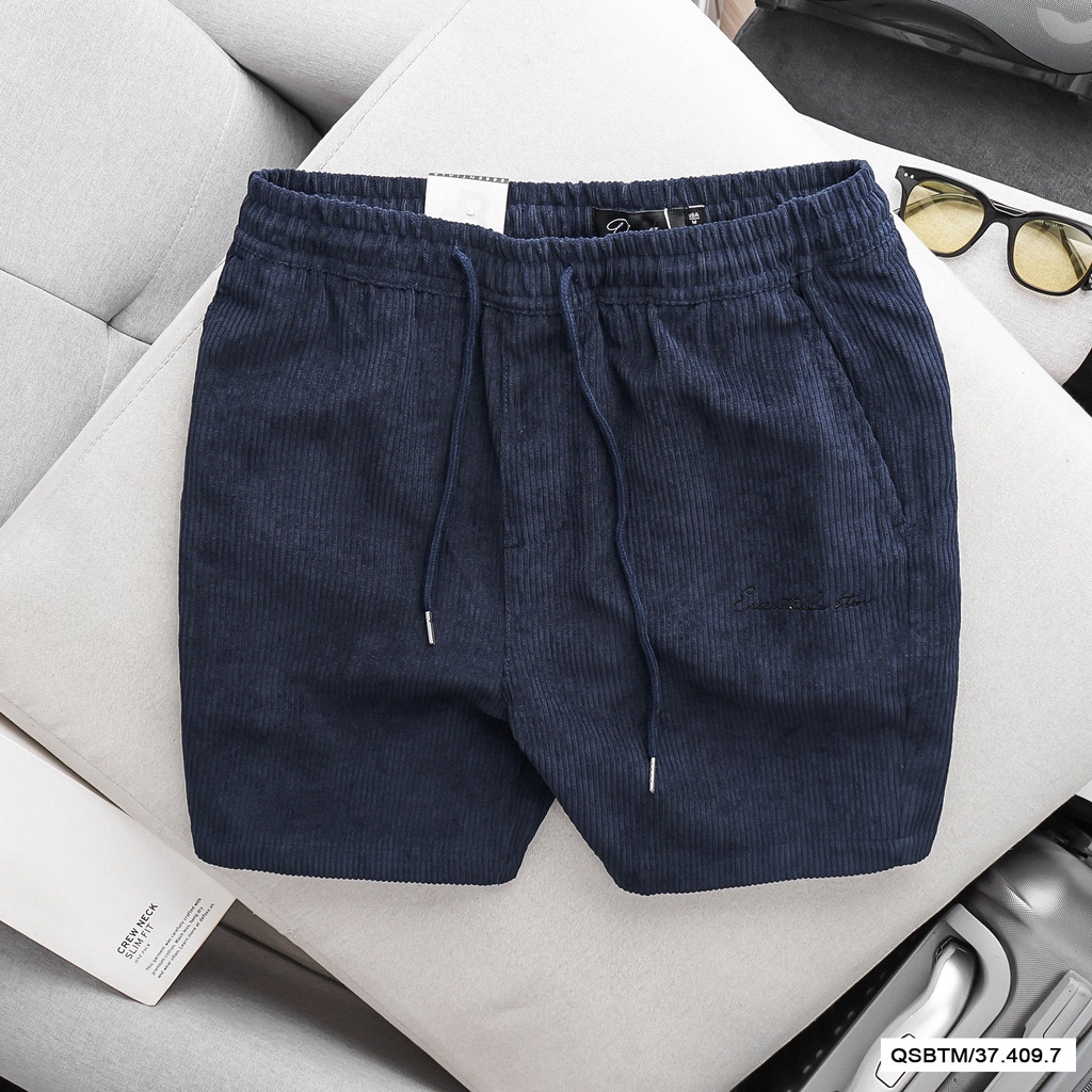 Quần short lửng nam dây rút, quần short nhung tăm đơn sắc, dễ phối đồ 4097