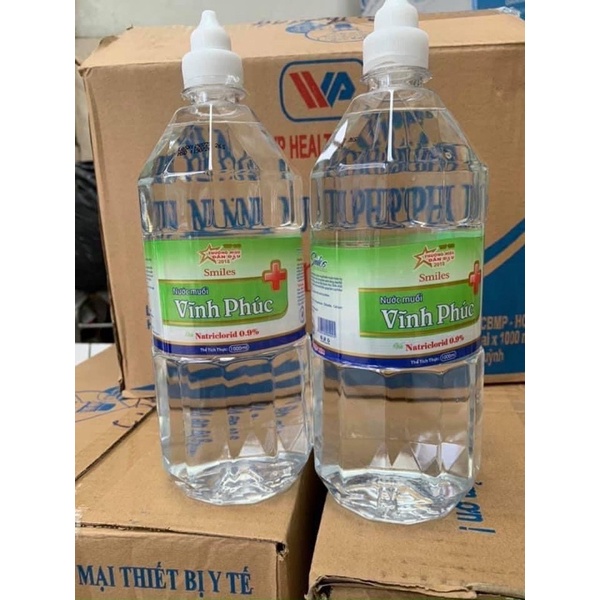 Nước muối sinh lý chai 1000ml Vĩnh phúc , giao hỏa tốc