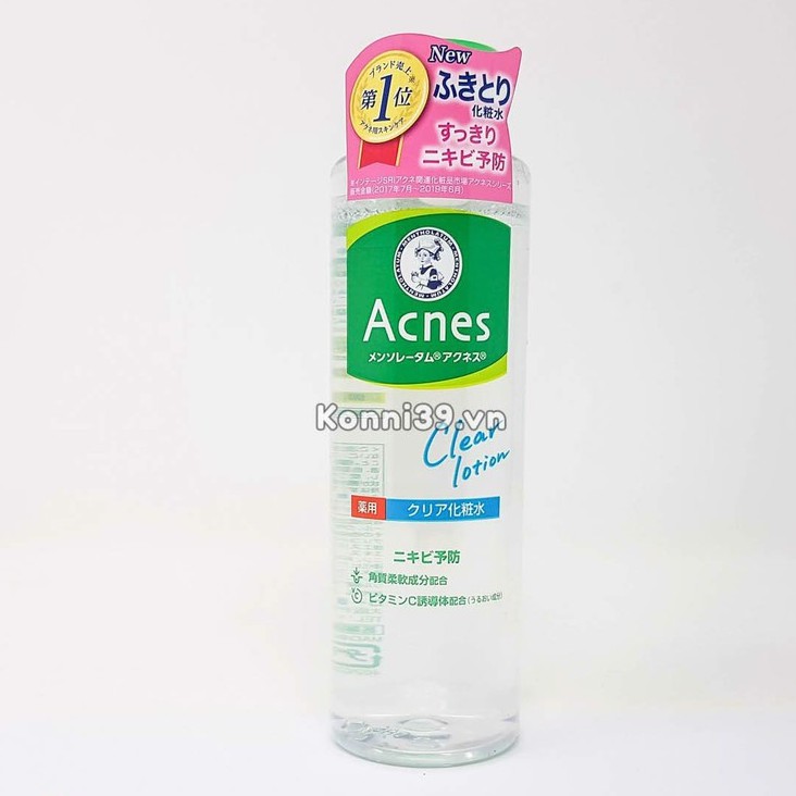 Nước hoa hồng Rohto Mentholatum Acnes chuyên cho da mụn 180ml