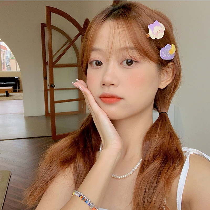 Kẹp tóc hình chú gấu hoạt hình dễ thương phong cách Hàn Quốc