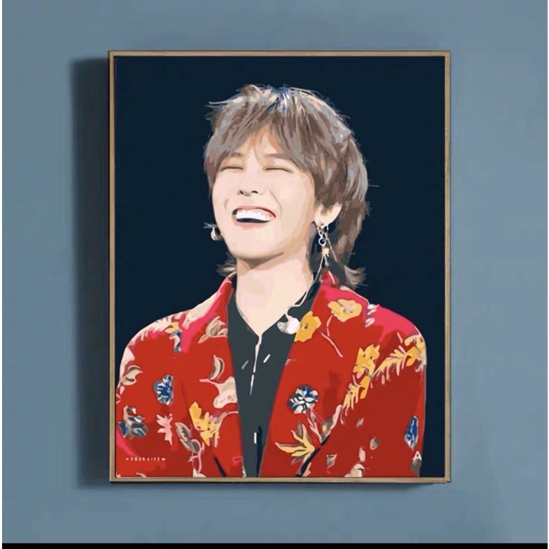 Tranh Sơn Dầu Số Hoá Ca Sĩ G-Dragon, Tranh Tô Màu Theo Số Ca Sĩ G-Dragon