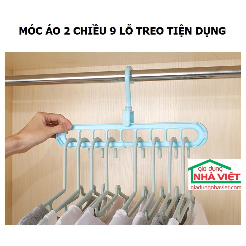 { Sale Sốc } Móc treo quần áo 9 lỗ đa năng thông minh ,tiết kiệm diện tích , đồ gia dụng tiện ích