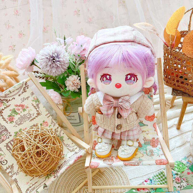 Búp Bê Nhồi Bông 20CM Hình Gấu Mặc Đầm Đồng Phục Lisa Jennie Twice Aespa DIY