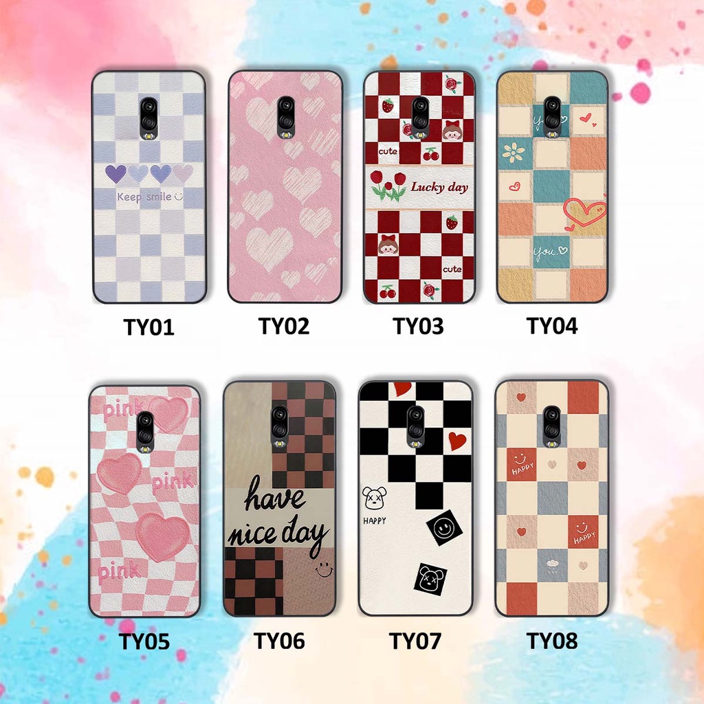 Ốp Samsung J7 Plus / J7+ caro trái tim cá tính, thời trang siêu đẹp, siêu phong cách