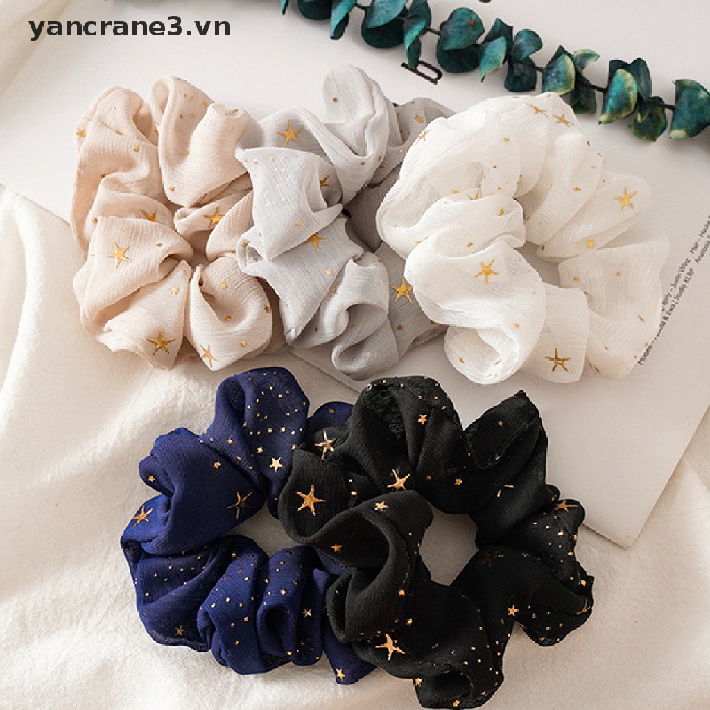 Dây Cột Tóc Cao Su Co Giãn In Họa Tiết Xinh Xắn Cho Nữ {yancrane3.vn} 3