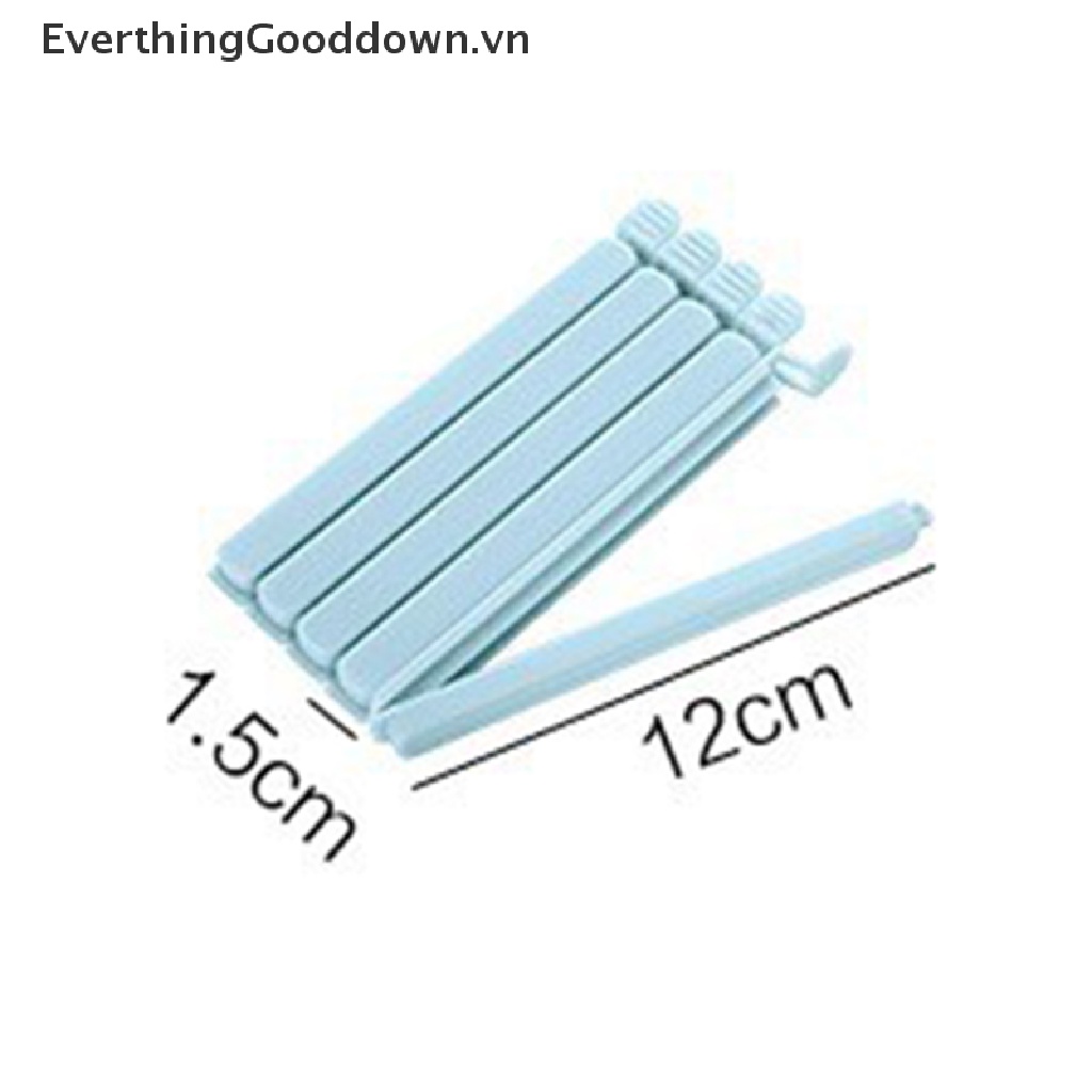 Everthinggooddown 5 Kẹp Miệng Túi Thực Phẩm Bằng Nhựa Màu Trơn