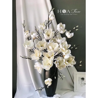Cành hoa Mộc lan bông lớn -hoa giả trang trí