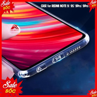Ốp lưng Xiaomi Redmi Note 9s/ 9 pro/ 9 Pro max/ Note 9 -Trong suốt- Dày Lâu ố vàng