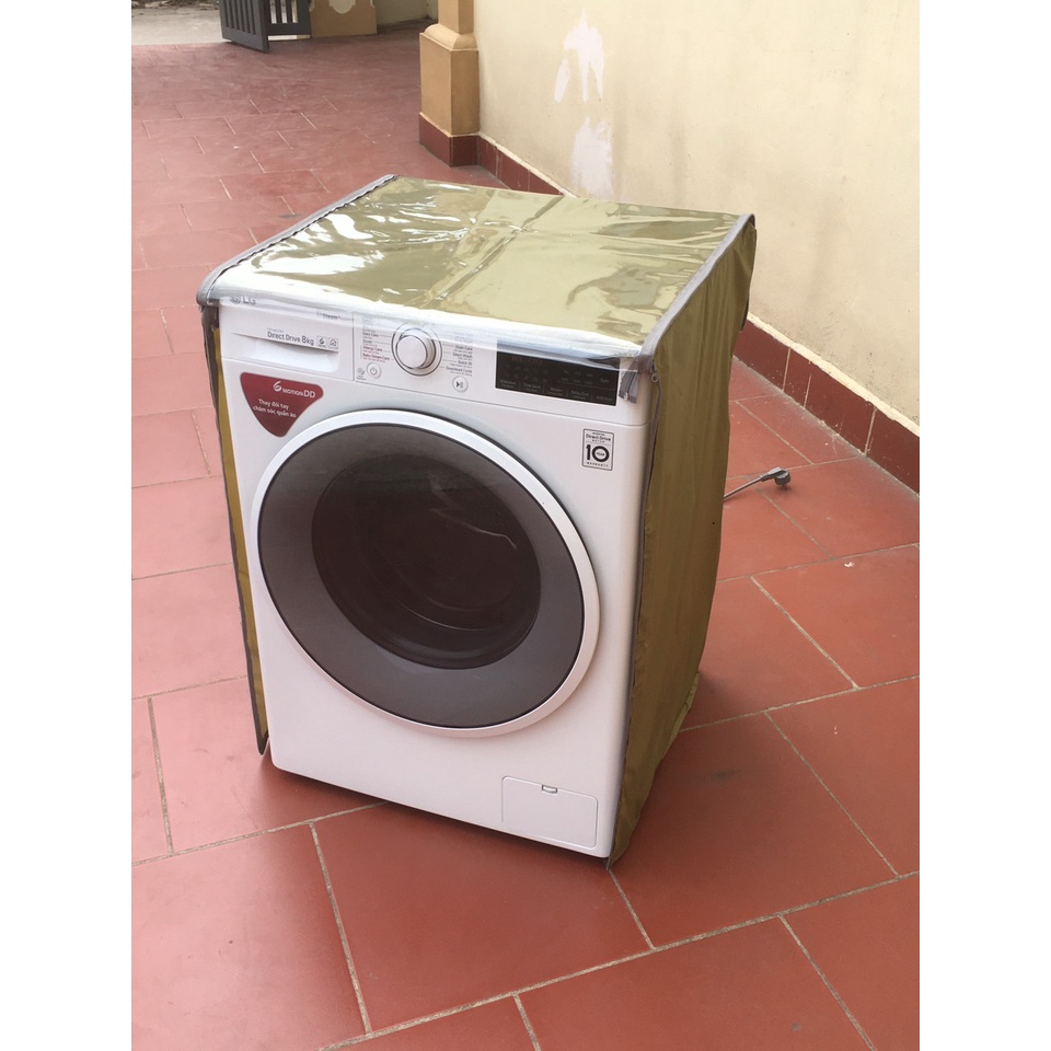 Áo Trùm Máy Giặt Cửa Ngang [ Bảo Hành 1 Đổi 1 Trong 6 Tháng ] Chất Liệu Vải Dù Màu Bộ Đội