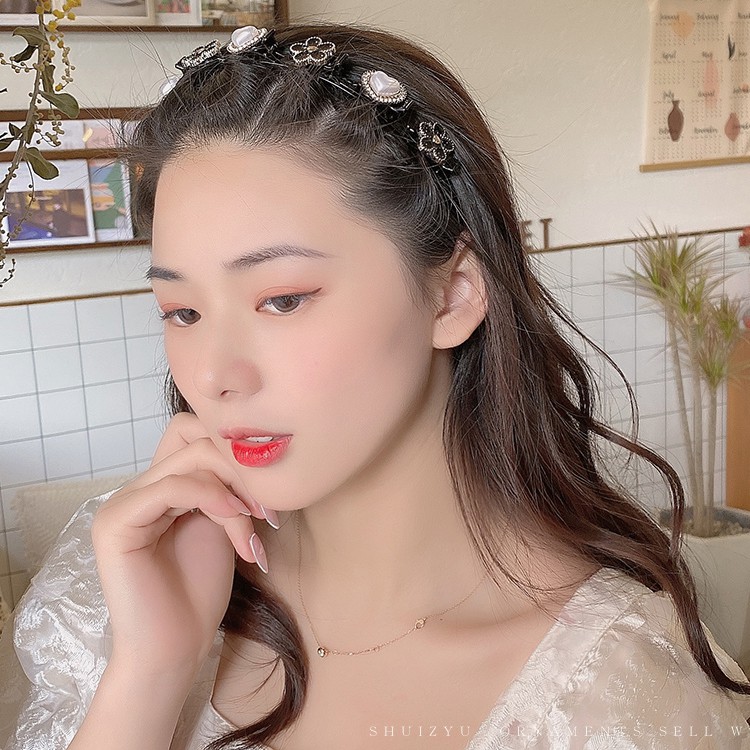 Băng Đô Cài Tóc Đính Ngọc Trai Nhân Tạo Thanh Lịch Thời Trang Cho Nữ