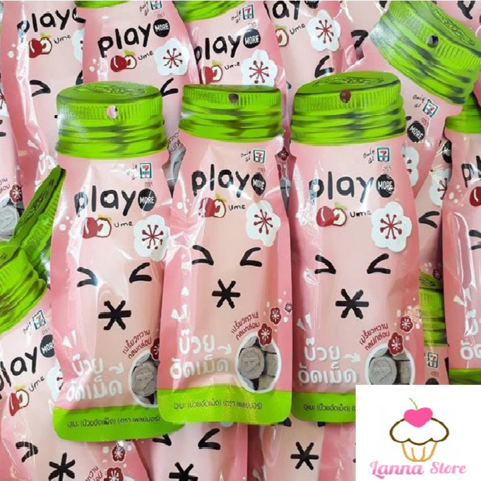 Kẹo Play more gói 12G vị dưa hấu/táo/xí muội/xoài/chanh muối/nho/siêu mát lạnh - Thái Lan