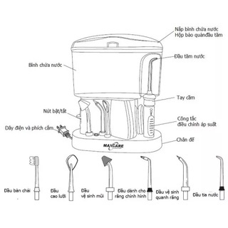 Máy tăm nước Maxcare Max456 L sử dụng trong gia đình