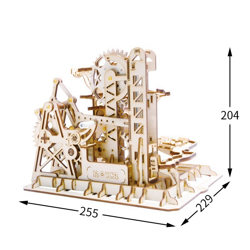 [BẢN QUỐC TẾ TIẾNG ANH] Đồ chơi Lắp ráp gỗ 3D Mô hình Cơ động học Magic Crush - Marble Run Tower coaster LG504