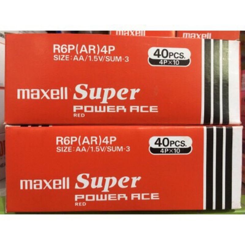 Sỉ 1 hộp 40 viên super maxell AA 2A chính hãng