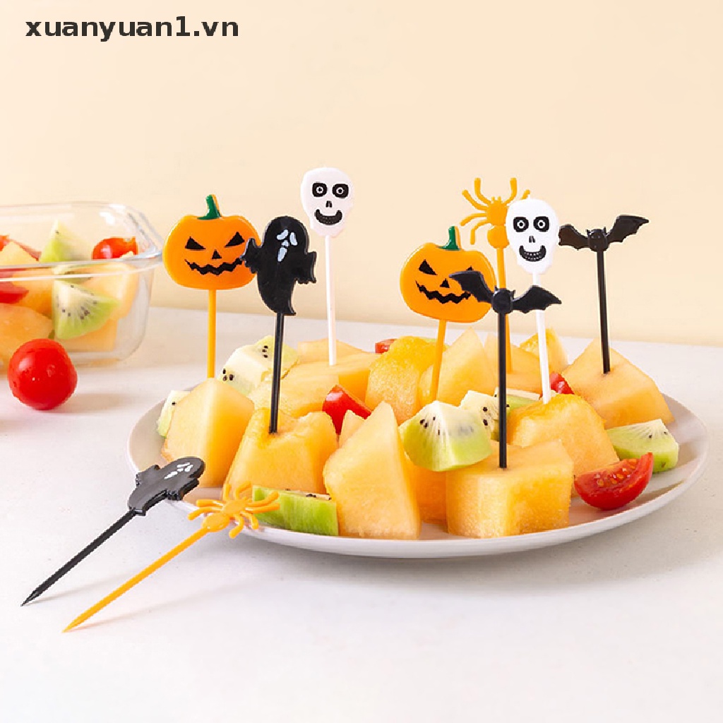 Set 10 / 6 Nĩa Ăn Trái Cây Bằng Nhựa Kiểu Dáng Dễ Thương