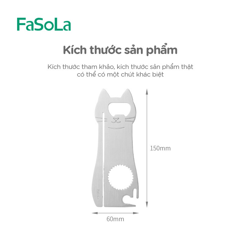 Đồ khui nắp chai, đồ hộp, lon bia, nước ngọt, túi thực phẩm FASOLA FSLSH-135