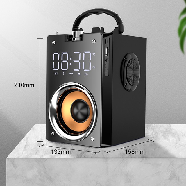 Loa MC H1 Xách Tay Đa Năng Hỗ Trợ Các Cổng DC, USB, AUX, TF, Hiển Thị Giờ Kiêm Đài FM Thiết Kế Hiện Đại Âm Thanh Vòm 3D