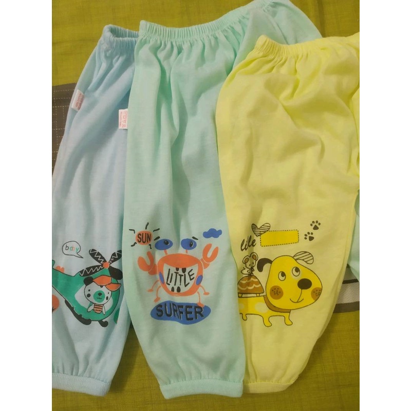 Quần dài bé trai thun lạnh đáp đũng quần cộc bé gái sơ sinh cotton mềm mát