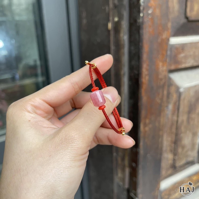 Vòng Tay Lu Đá Đào Hoa (lu nhỡ) ☯ Vòng Tay May Mắn ☯ Cải Vận Tình Duyên, May Mắn