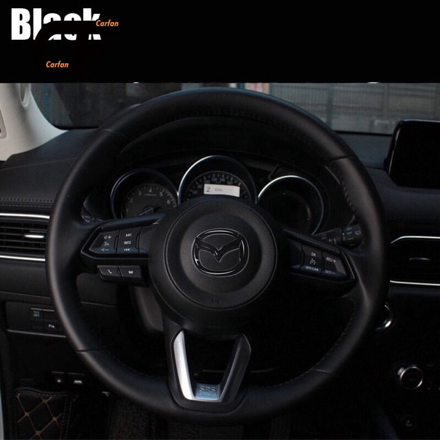 Mazda Dán trang trí tay lái ABS Trang trí logo trên vô lăng xe mazda 3, 6, cx5 ốp logo vô lăng mazda