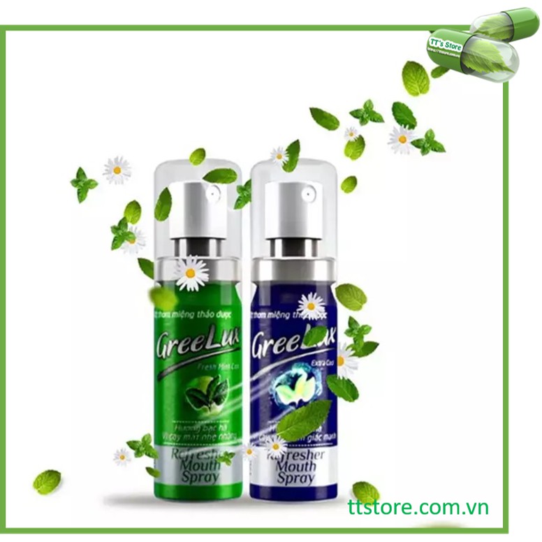 Xịt Thơm Miệng Thảo Dược GREELUX [Chai 12ml] Extra Cool / Fresh Mint Cool [Grelux, greenlux, greelus]