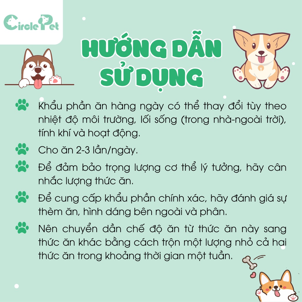 Thức Ăn Hạt Chay Cho Chó Narutal Core Eco 10 Bổ Sung Vitamin Khoáng Chất Gói 1kg - Circle Pet