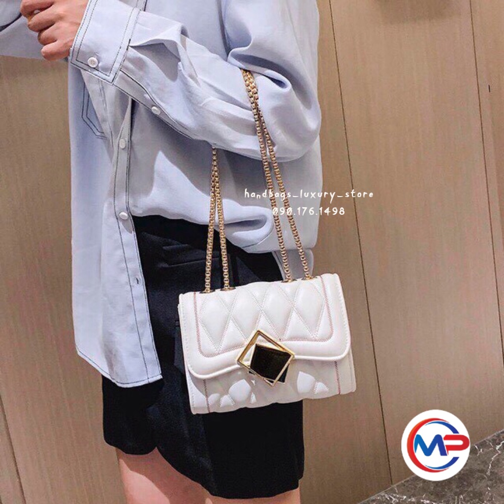 FREESHIP - Túi xách nữ thời trang đéo chéo khóa kèm gương sang chảnh - SHOP LUXURY
