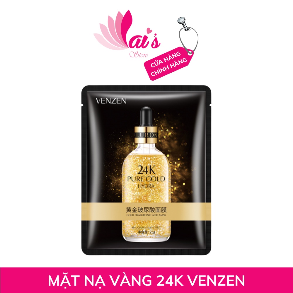 Mặt Nạ Vàng 24K Pure Gold Venzen Dưỡng Ẩm, Thu Nhỏ Lỗ Chân Lông, Kiểm Soát Dầu Mask Nội Địa Trung - LAI'S STORE