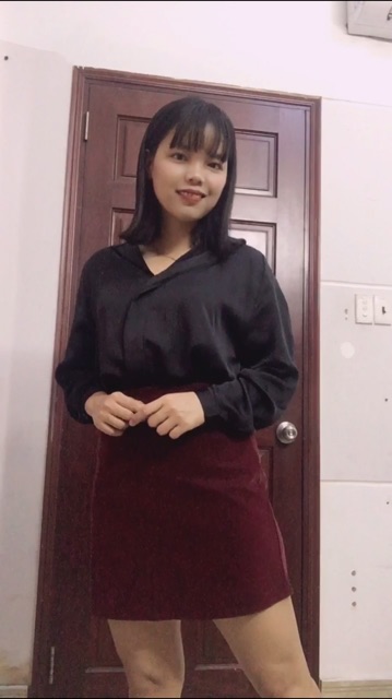 CHÂN VÁY CHỮ A DA NHUNG TÔN DÁNG (Kèm hình shop tự chụp) | BigBuy360 - bigbuy360.vn